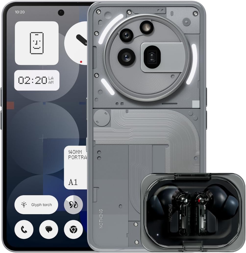 Nothing Phone (3a) Pro Smartphone 5G 12GB RAM + 256GB ROM + Earphones Nothing Ear