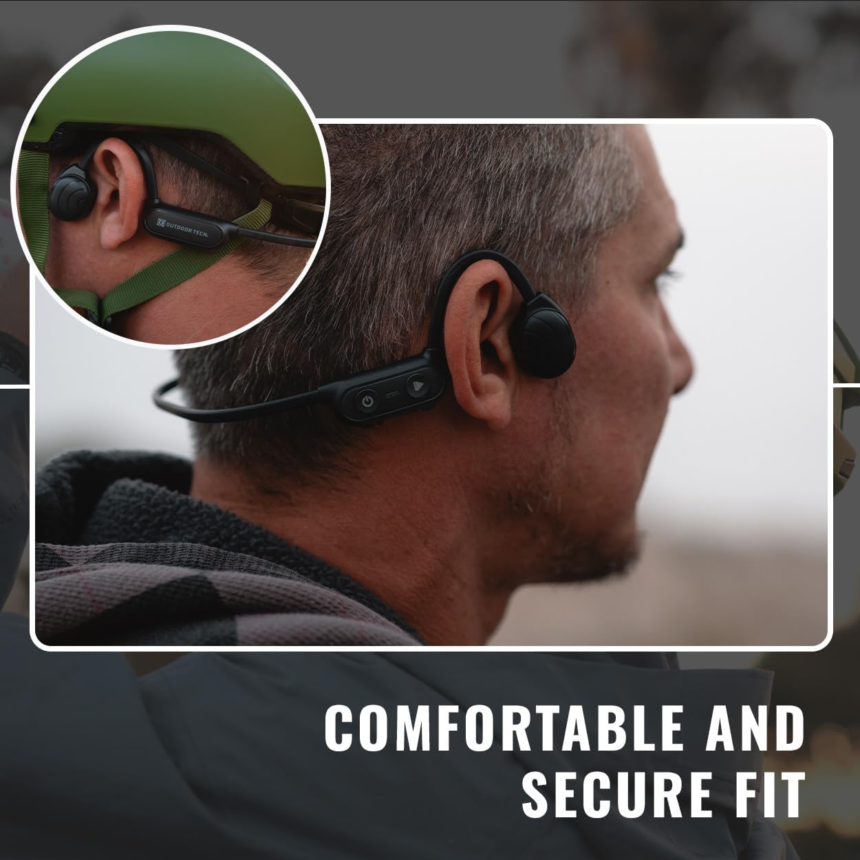 Outdoor Tech Hawk Bone Conduction Headphones - Wireless Open-Ear Sweatproof Bluetooth 5.0 Lightweight - Ideal for Running Cycling & Group Fitness