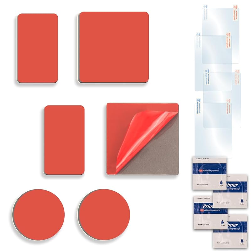 Kit de adesivos dupla face e películas eletrostáticas para câmera veicular em vidro automotivo awave bloom, recortável, 10 peças