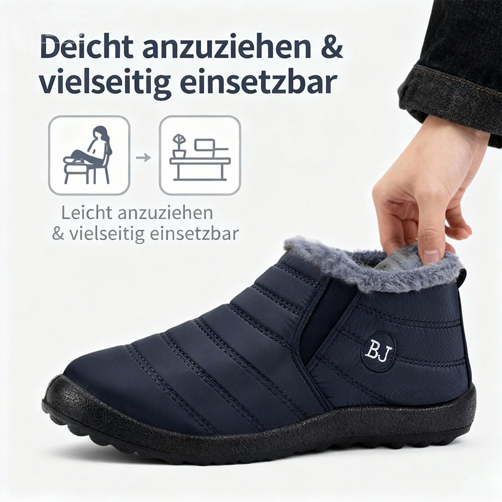 Footfit Komfortowe buty zimowe, 2026, antypoślizgowa, wodoszczelna podszewka futrzana, gruba podszewka, śniegowce dla kobiet