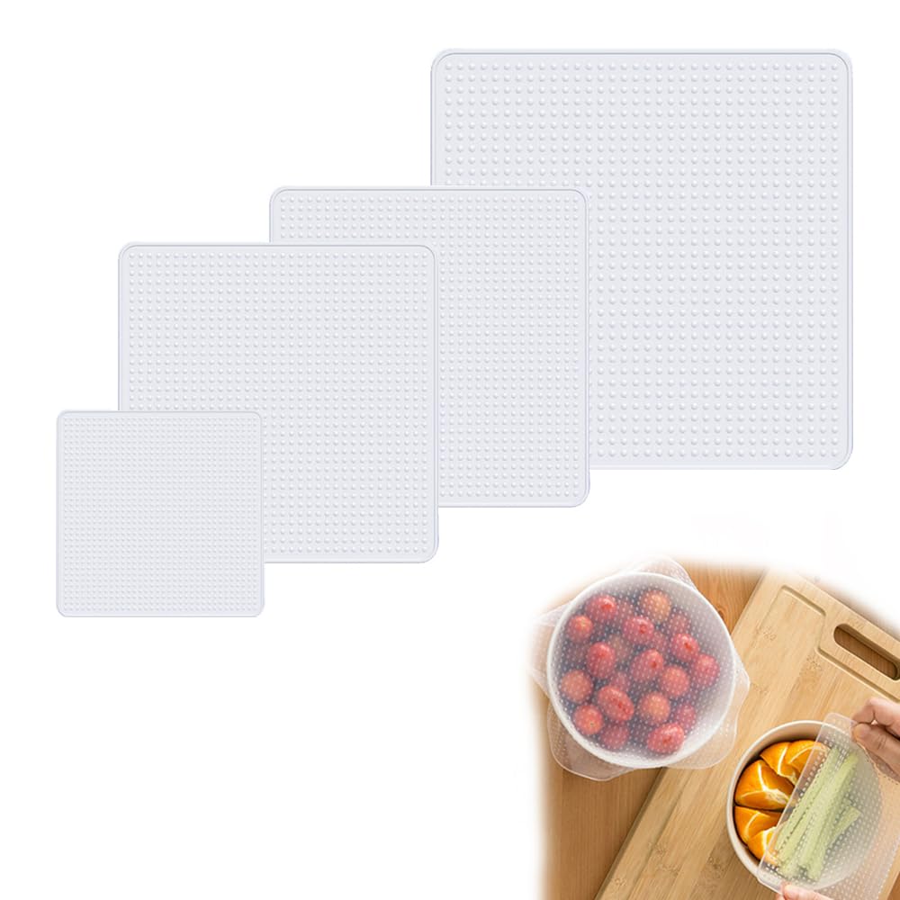 Amazon｜KASELIN 食品保存シリコンラップ シリコン蓋 4個入り シリコン