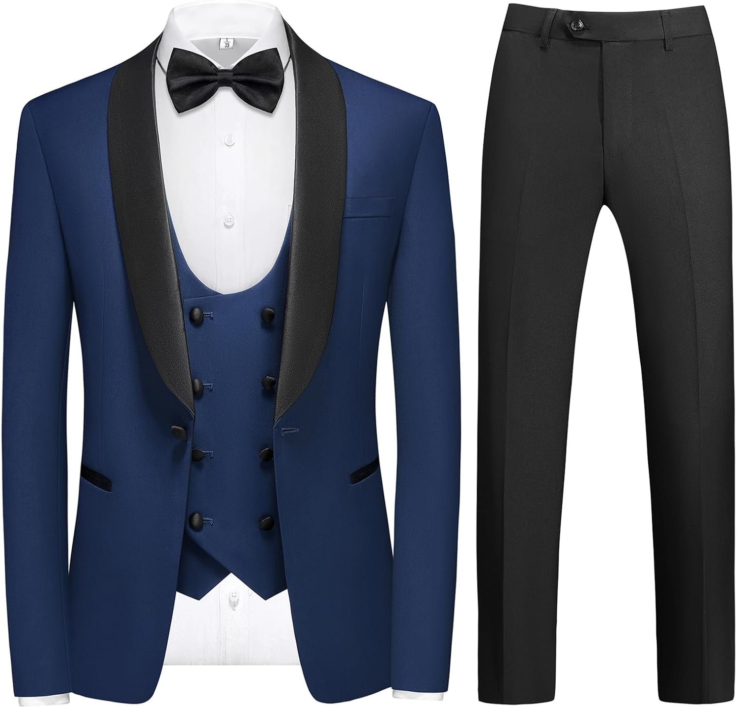 Rogers & Morris Tuxedo Suits for Men Solid 4 Piece Regular Fit Formal Set