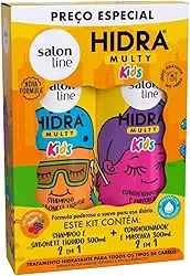 Salon Line, Kit Shampoo e Condicionador Infantil, Hidra Multy, Vegano - Todos os Tipos de Cabelos, 300 ml cada