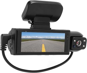 1080P FHD Cam with 3.16 Inch Display, 360 Degree Rotating Lens, Motion Detection, Reversing Visibility, Video Recording for Cars
