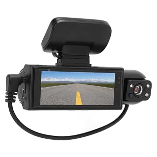 Caméra de Tableau de Bord FHD 1080p avec écran 3,16 Pouces, Objectif Rotatif à 360 Degrés, Détection de Mouvement, visibilité Inversée, Enregistrement Vidéo en Boucle pour Voitures - Amazon product rated Grade B