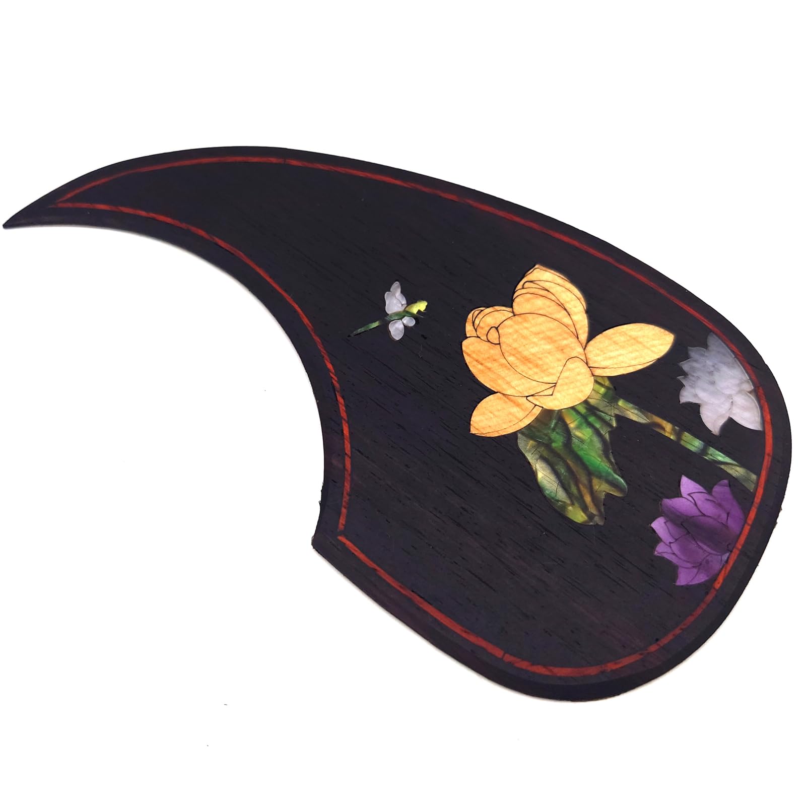 Guitar Pick Guard, Battipenna in abalone in palissandro autoadesivo for Chitarre acustiche folk D-45 Taylor(4)