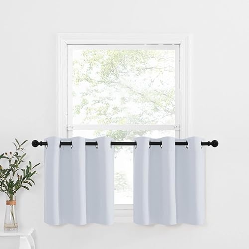 Miniatura 154 de NICETOWN Cortinas Opacas para Ventana de Guardería - Tratamiento de Ventana con Parte Superior de Ojales, Paneles de Cortinas Opacas (Verde Biscotti