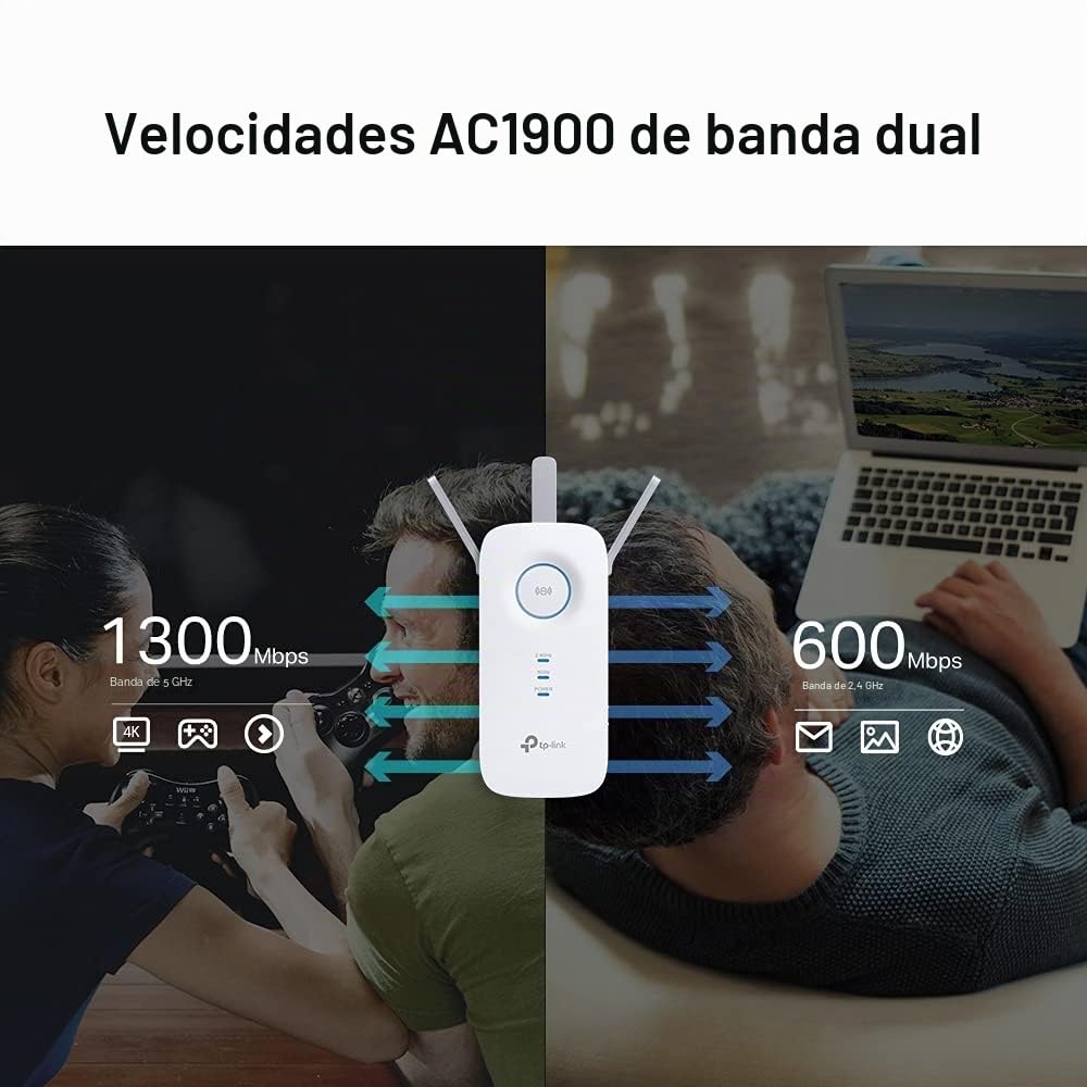 TP-Link RE550 ampliador de red 1000 Mbit/s blanco