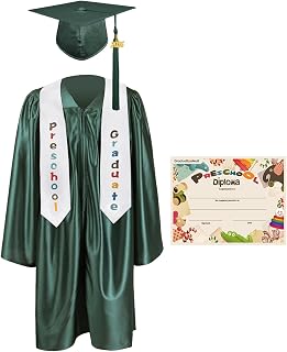 GraduationMall Preschool Graduation Cap Gown Stole Package with 2026 Tassel, Certificate