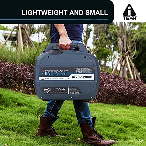 AT20-120001 2000 Watt Portable Inverter Generator Gas Powered Lightweight and Small with Super Quiet Operation for Home or Travel, RV Ready - Image 6