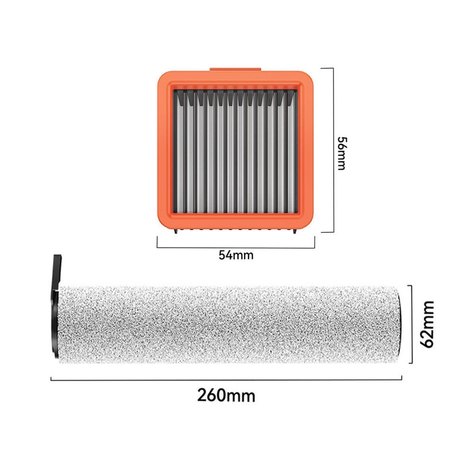 Cepillos De Rodillos De Filtros, Compatibles Con Uwant,D100/D100 Pro/D500/D500 Pro, Cepillo Principal For Aspiradora En Seco Y Húmedo(E)
