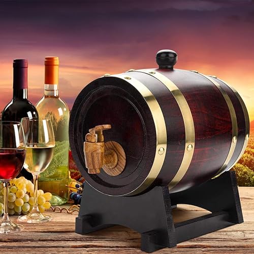 Miniatura 3 de Dispensador de whisky Barril de envejecimiento de roble 1.5L Barril de madera rojo vino