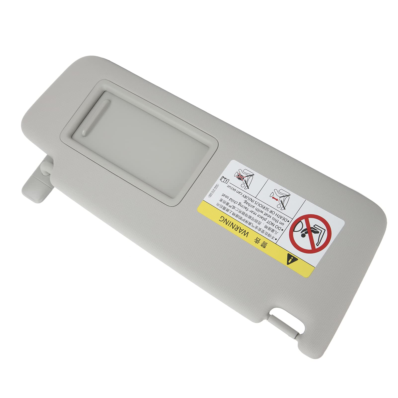 Aramox Aletta Parasole Destra, Visiera Parasole Interna Anteriore Auto Destra ABS Plastica Panno di Ricambio Grigio per MK7 2014‑2017 OE: 5GG857552