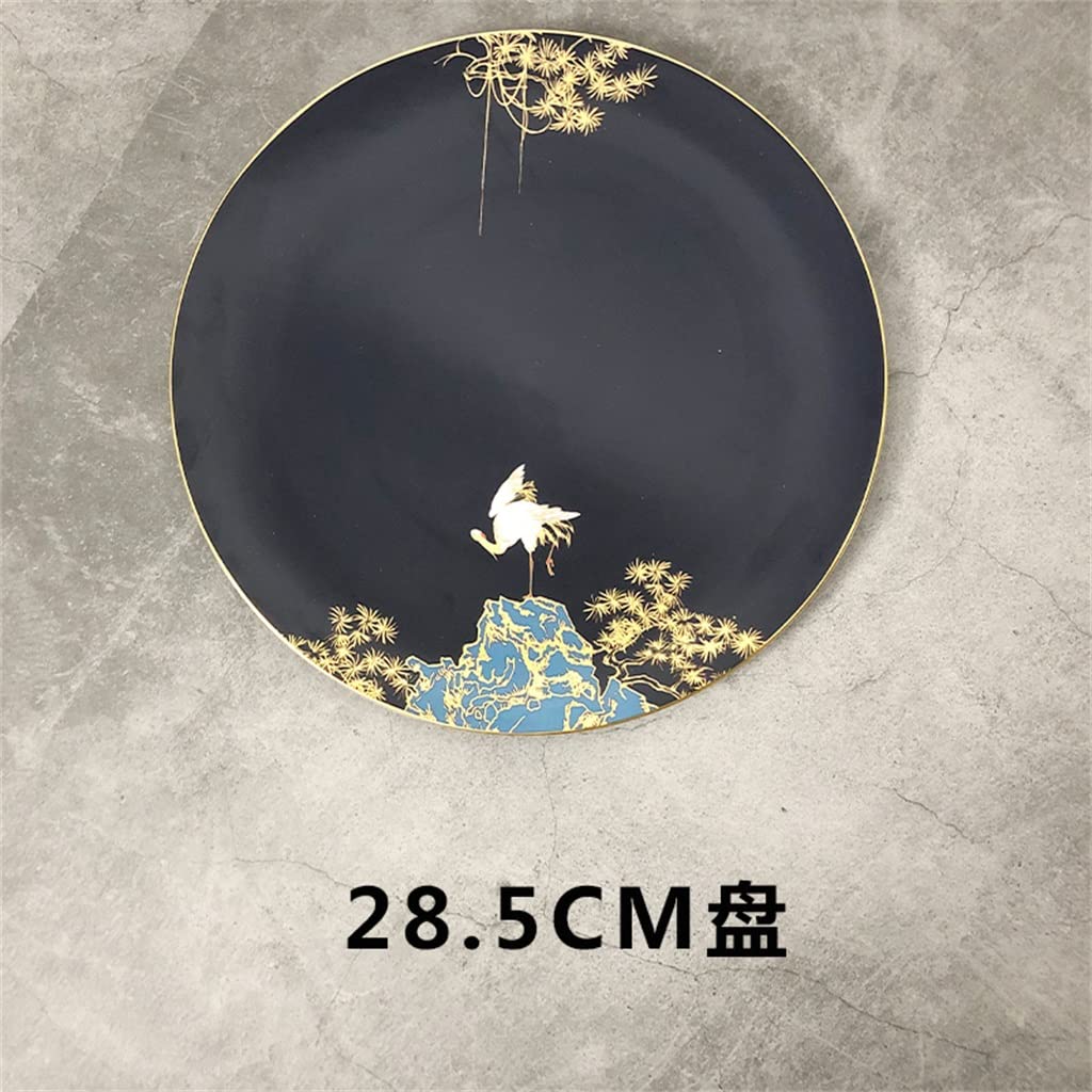 Zestaw naczyń stołowych z porcelany kostnej, talerz obiadowy, restauracja, okrągły talerz, półmisek, podkładka, komplet (jeden rozmiar)