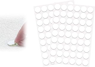 White Furniture Stickers, 108PCS Screw Hole Covers Self-Adhesive Screw Hole Stickers White Screw Covers Screw Hole Covers Cover Ugly Screw Hole Stickers for Wood Furniture Cabinet Shelve Plate