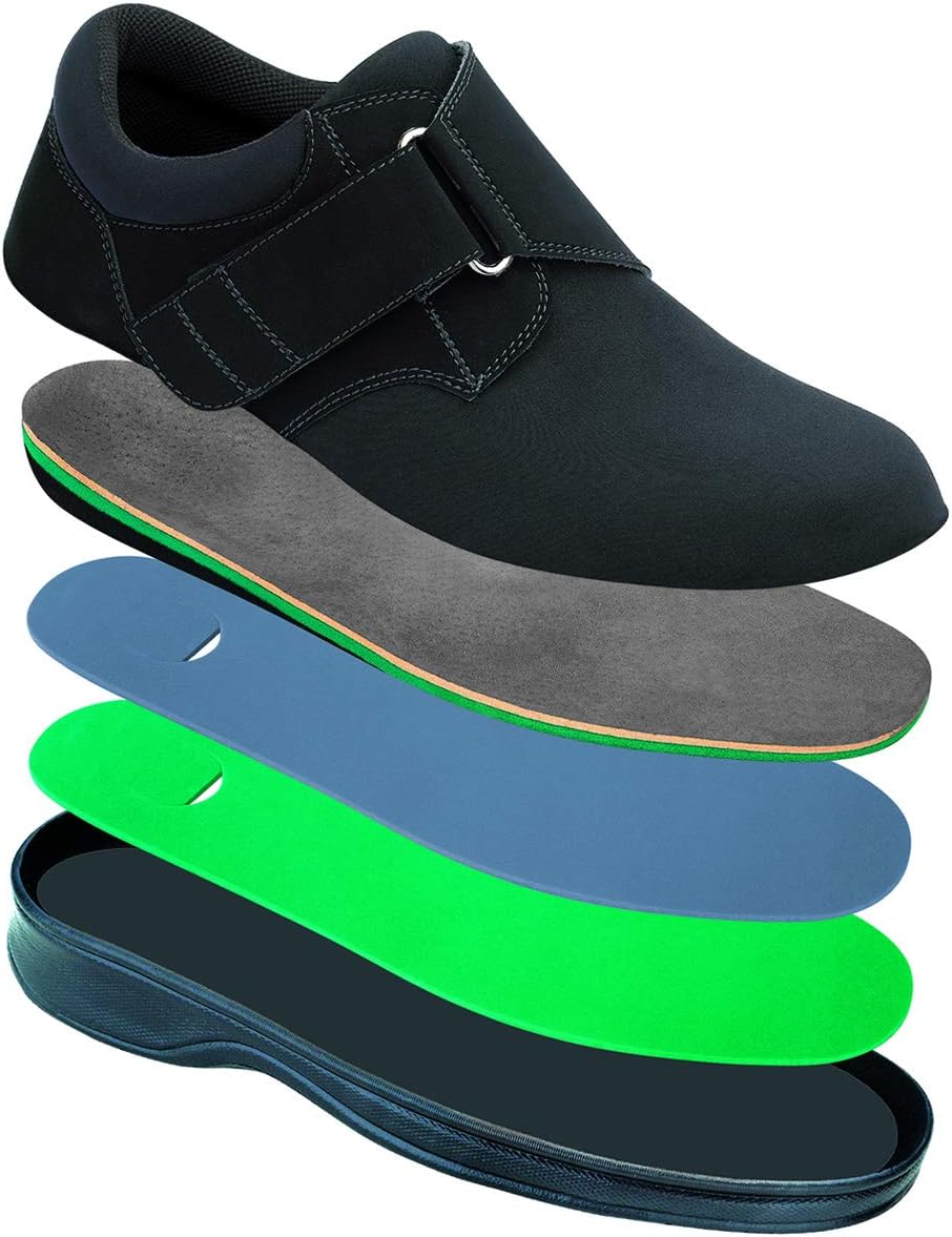 Orthofeet Men's Orthopedic Bismarck Adjustable Stretch Casual Shoe