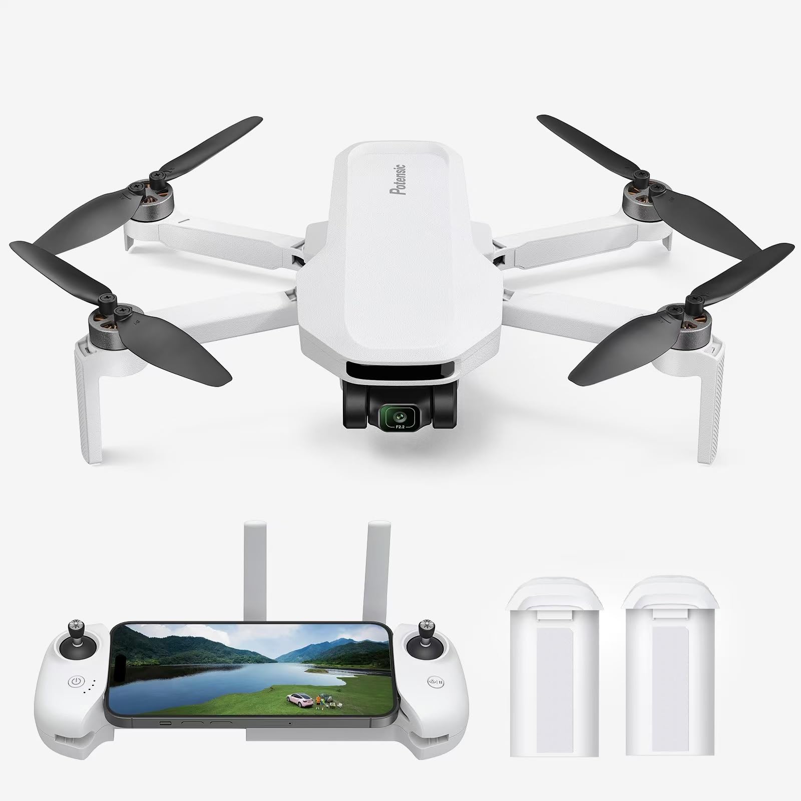 ATOM LT GPS Drone with Camera 2.5K, 4km Transmission, Under 249 g, 80 mins Flight Time with 2 batteries, RTH/Follow me/Waypoint/Circle Flight, EIS Camera Drone for Adults Beginner, C0