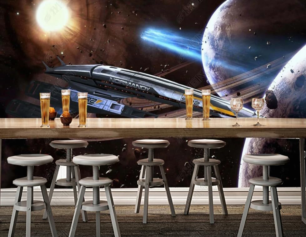 Papier peint intissé capsule spatiale poster mural géant haut de gamme - 2