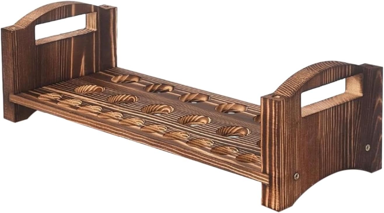 Wooden Easter Egg Holder, Stackable Egg Display Stand, Organizer Tray for Cabinets, Pantries, Homes, Restaurants and, Single Layer