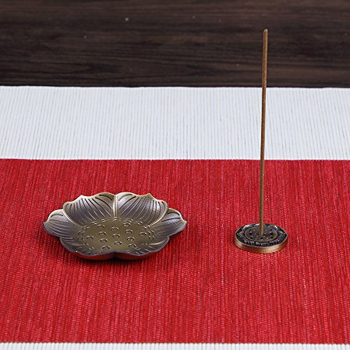 Shanbentang Incense Holder, Multipurpose Bronze Lotus Incense Burner For Incense Sticks, Cones Or Coils #TOP4