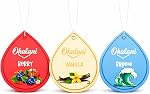 Pacific Sunrise Collection – Car Air Freshener 3‑Pack | Berry, Vanilla & Breeze scents • Hanging paper fresheners for cars & small spaces
