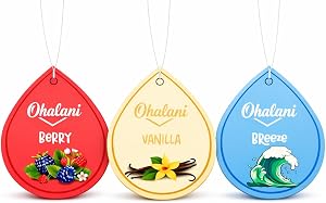 Pacific Sunrise Collection – Car Air Freshener 3‑Pack | Berry, Vanilla & Breeze scents • Hanging paper fresheners for cars & small spaces