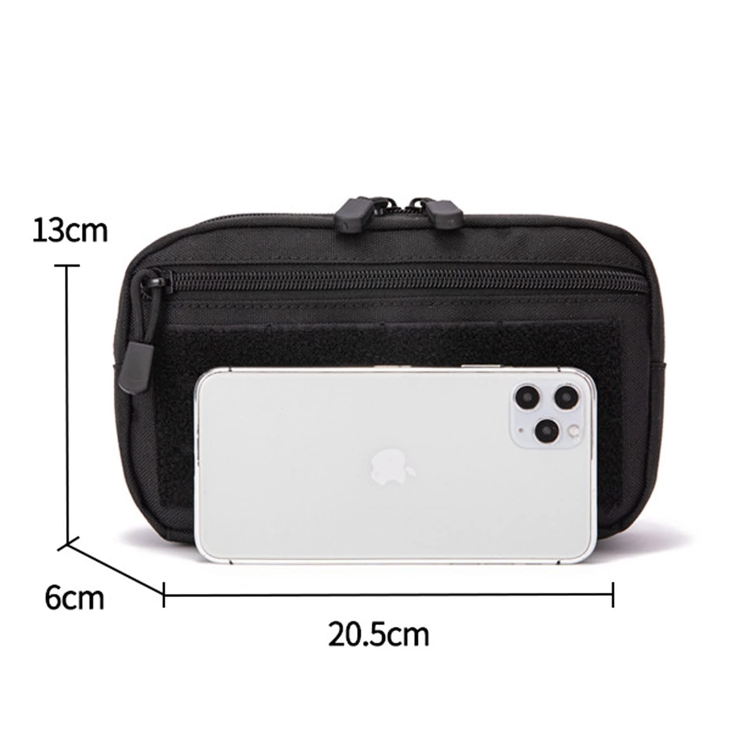 Molle - Organizador de respaldo de asiento, bolsa organizadora universal táctica para asiento trasero de coche con 5 bolsas desmontables para coche, camión, vehículo Jeep (negro)
