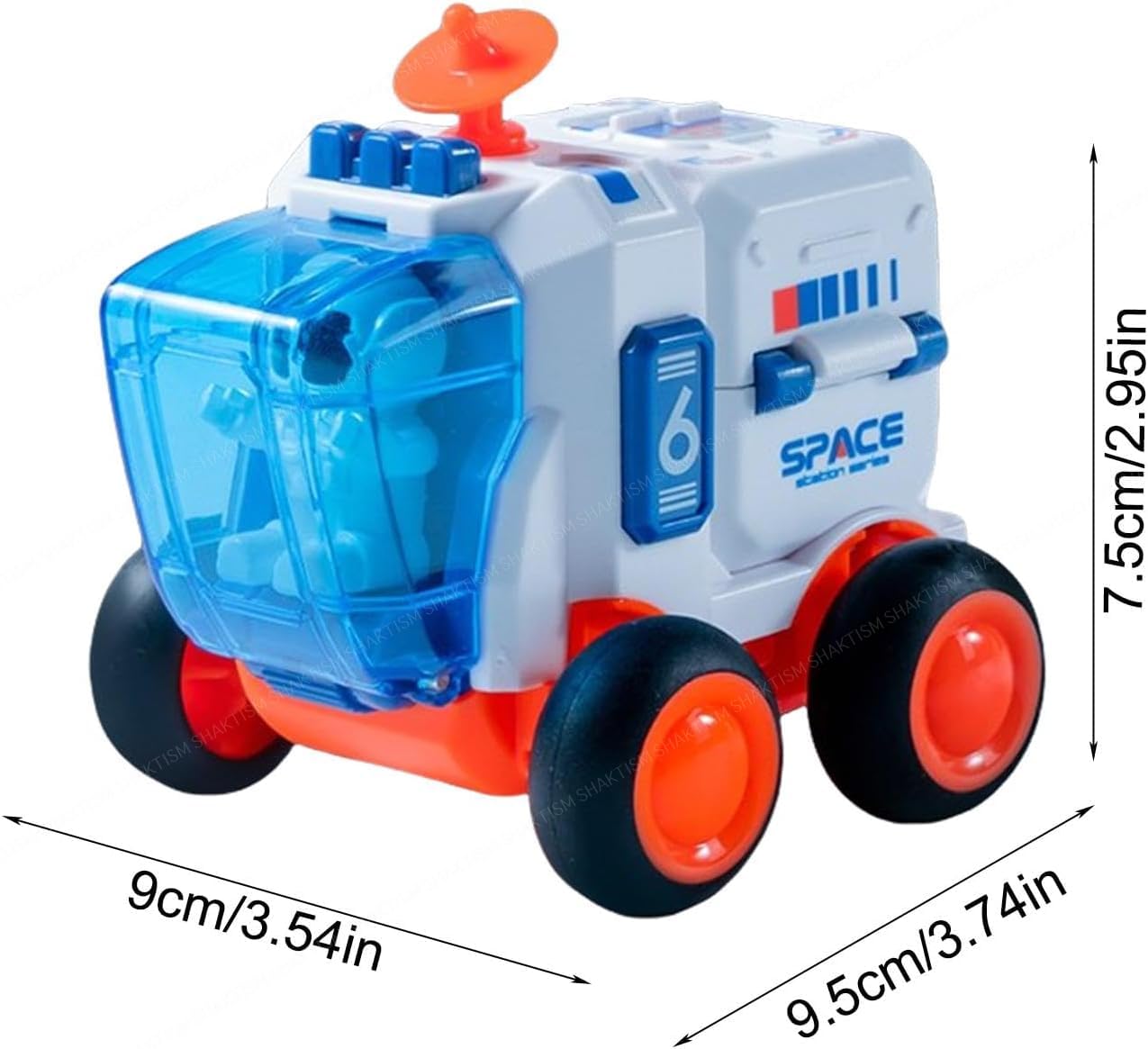 SHAKTISMF Space Exploration Rover Car Toy with Friction Movement, Educational Astronaut Toy for Kids 3+ Years Random Colour 1Pcs 4