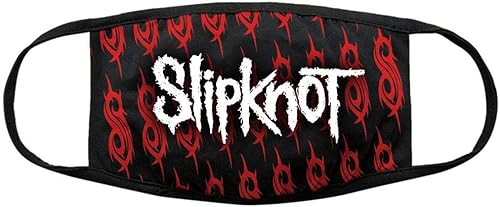 Slipknot Máscara facial blanca con logotipo y sigils para hombre negro