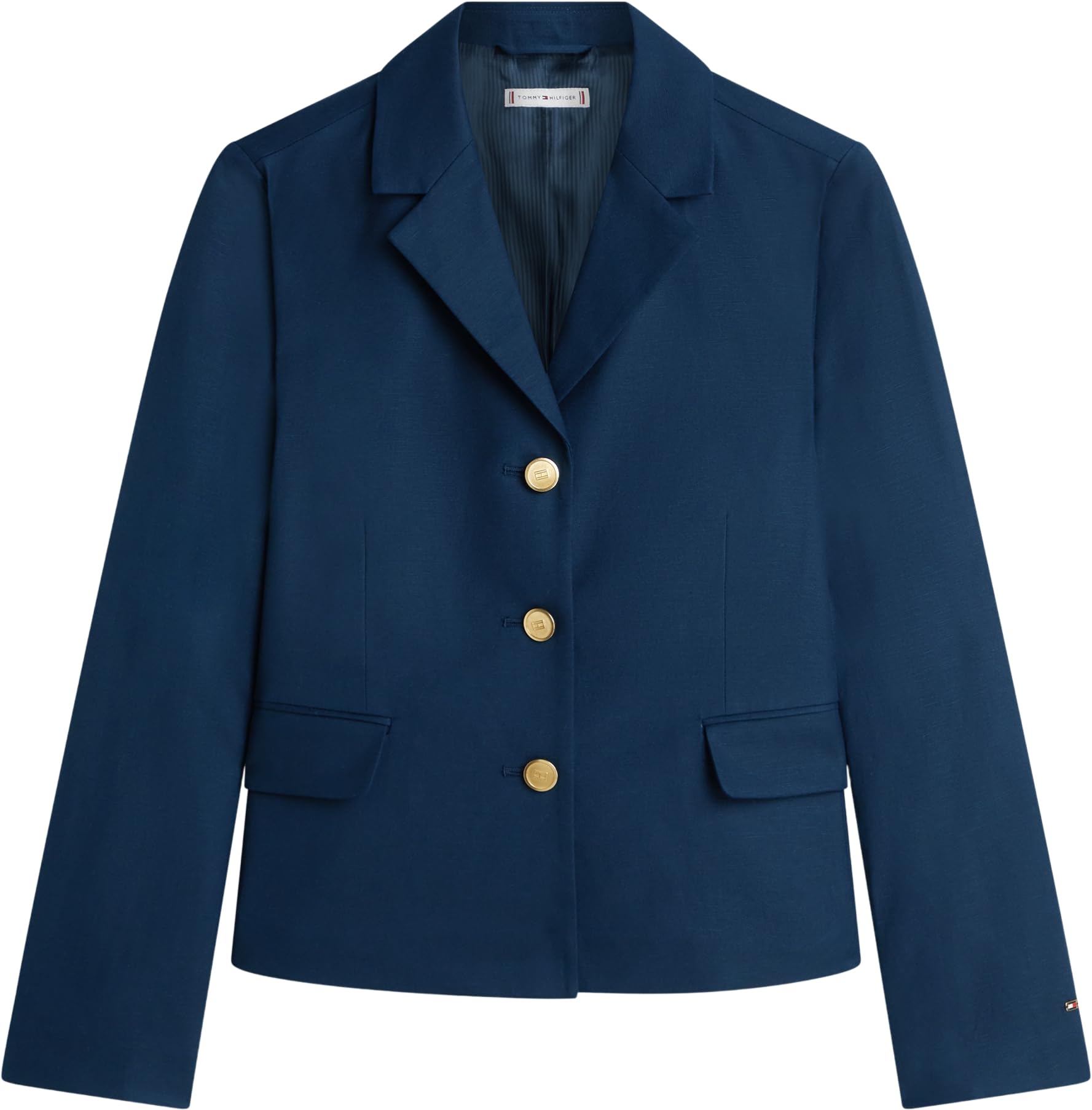 Tommy Hilfiger Linen Blend Slim Blazer Ww0ww49335 Americana Mujer (Pack de 1)