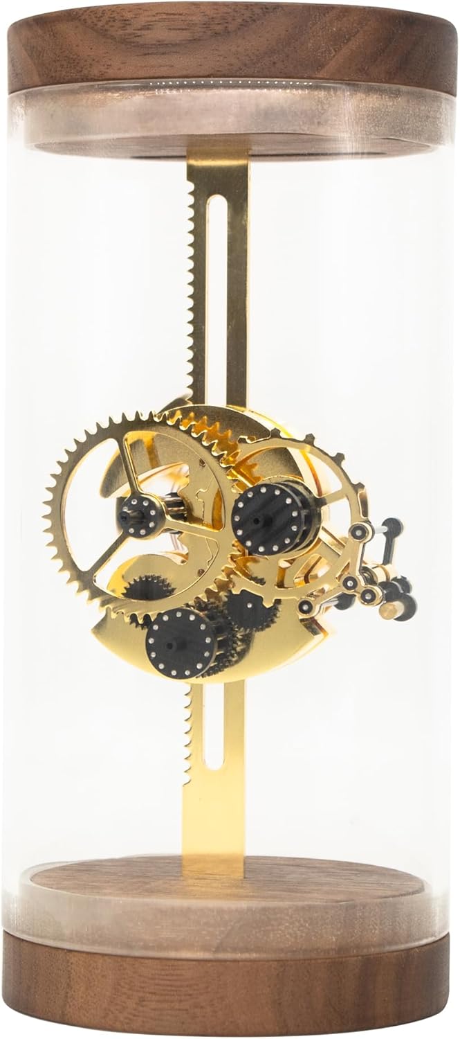Kinetic Gear Hourglass - Metal Mechanical Desktop Decor, Artistic Motion Gift for Mechanical Enthusiasts, Birthday Present Collection