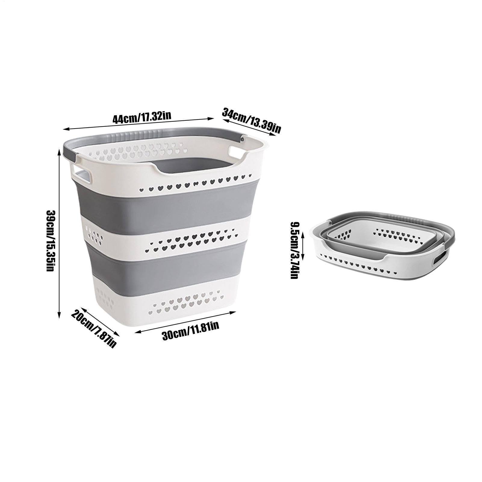 Cesta De Ropa Resistente Organizador De 42L Con Asa Transpirable Y Plegable