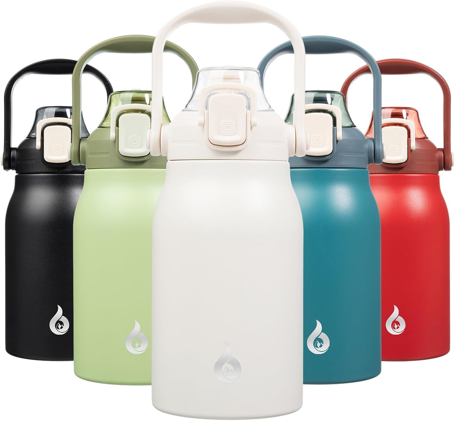 BJPKPK Insulated Water Bottles with Straw, 35oz Stainless