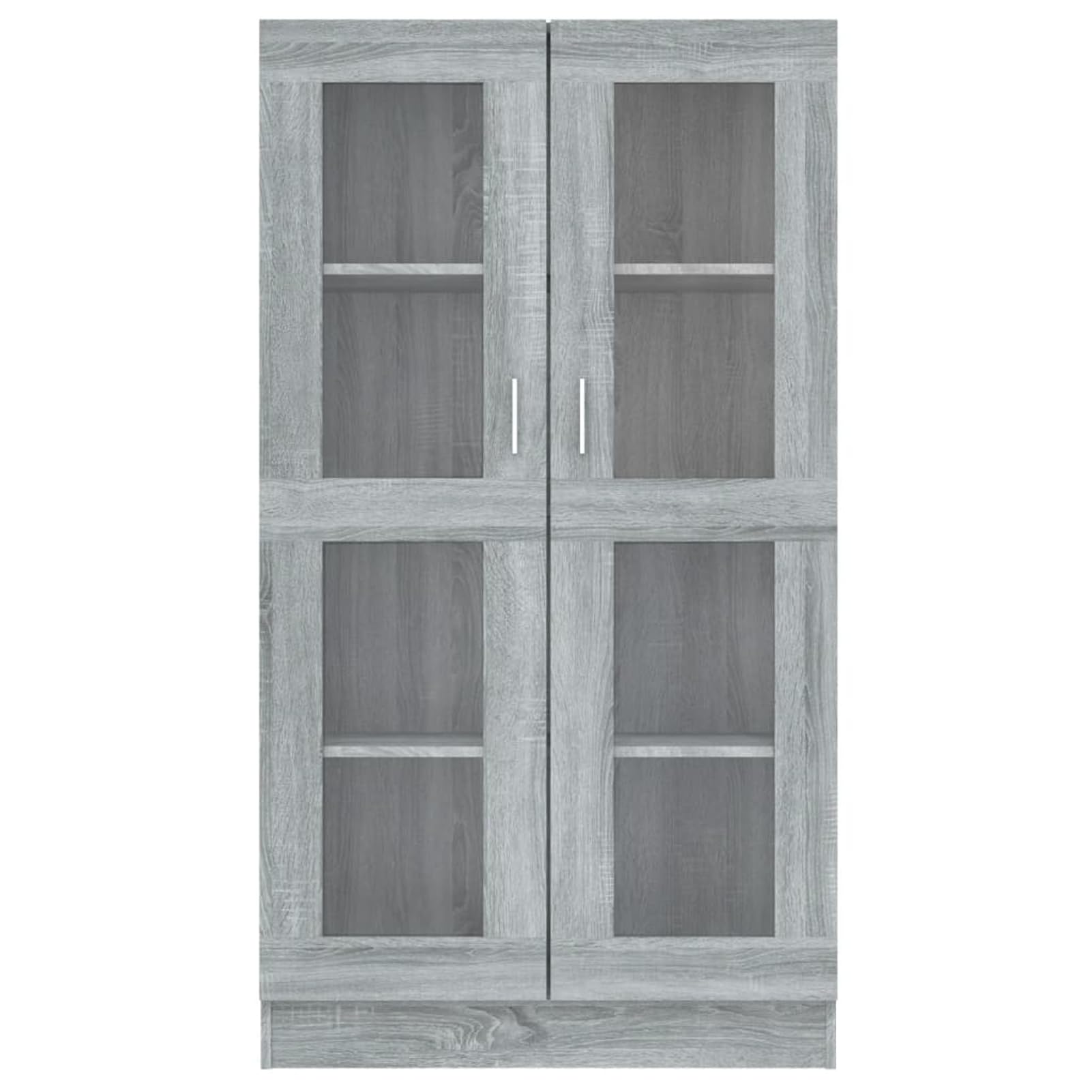 Gecheer Mobile Vetrina, Grigio Sonoma 82,5x30,5x150 cm, Legno Multistrato, for Soggiorno