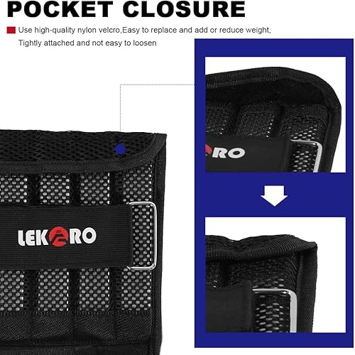 Miniatura 6 de Pesas de muñeca y brazo, pesas ajustables para muñeca, pesas de tobillo extraíbles para hombres y mujeres, para fitness, caminar, trotar,