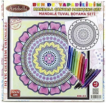 Artebella Km 03 Mandala Tuval Boyama Seti 32x32 Cm Amazon Com Tr Oyuncak Artebella Km 03 Mandala Tuval Boyama Seti 32x32 Cm Amazon Com Tr Oyuncak