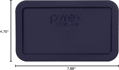Miniatura 4 de Pyrex Bundle - 4 Artículos 7214-PC 4.8-Cup Rectángulo Azul Oscuro Tapas de Almacenamiento de Alimentos de Plástico Hecho en los Estados Unidos