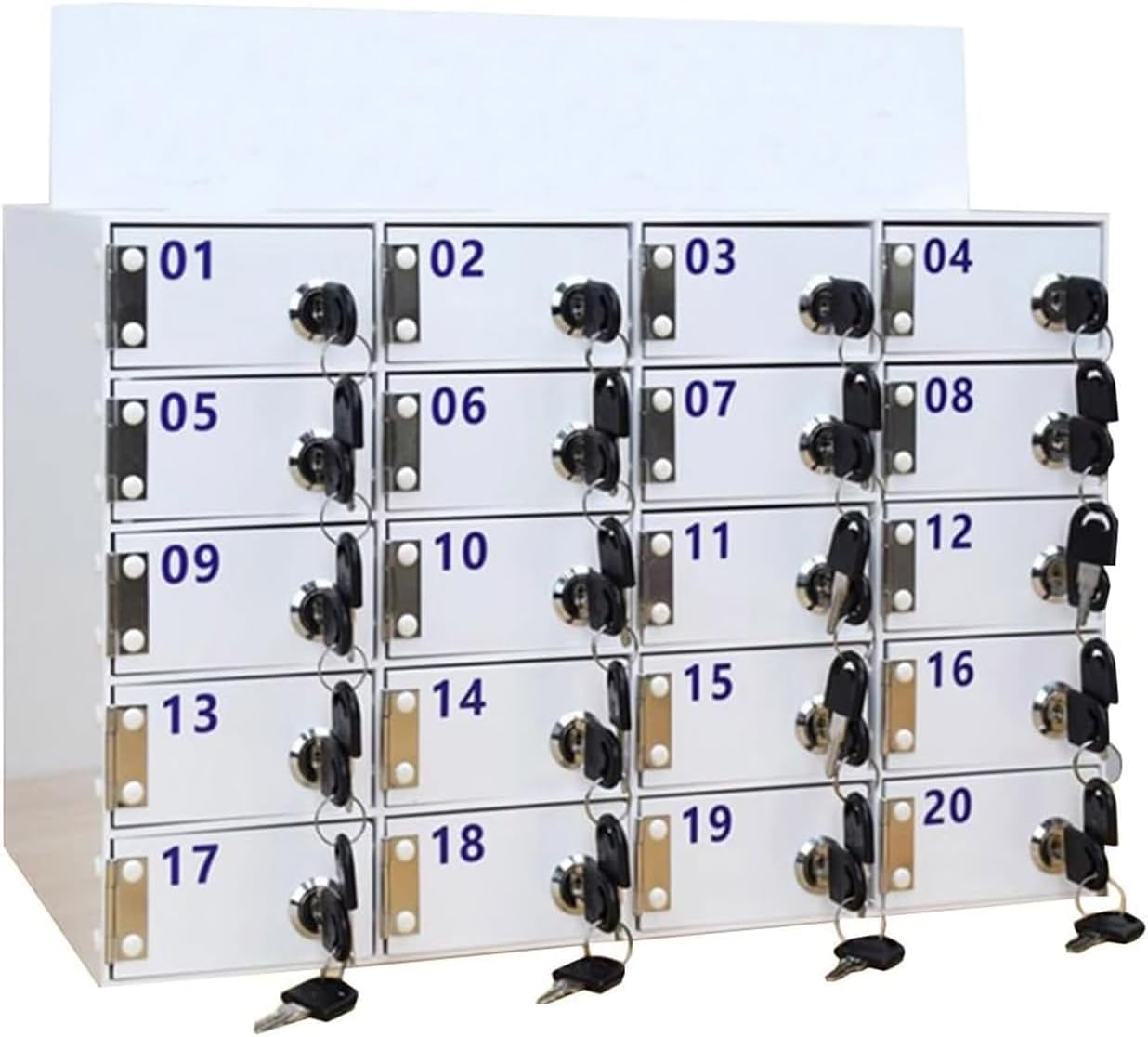 Mobile Phone Storage Box Transparent Acrylic Mobile Phone Security Locker with Key,Mobile Phone Charging Stations - 30-Grid Phone Storage Cabinet & Locker for Classroom - Secure Cell Phone O