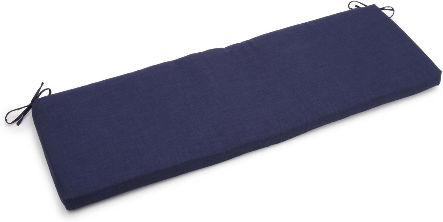 Blazing Needles Indoor/Outdoor Bench Cushion, 60" Wide, Azul