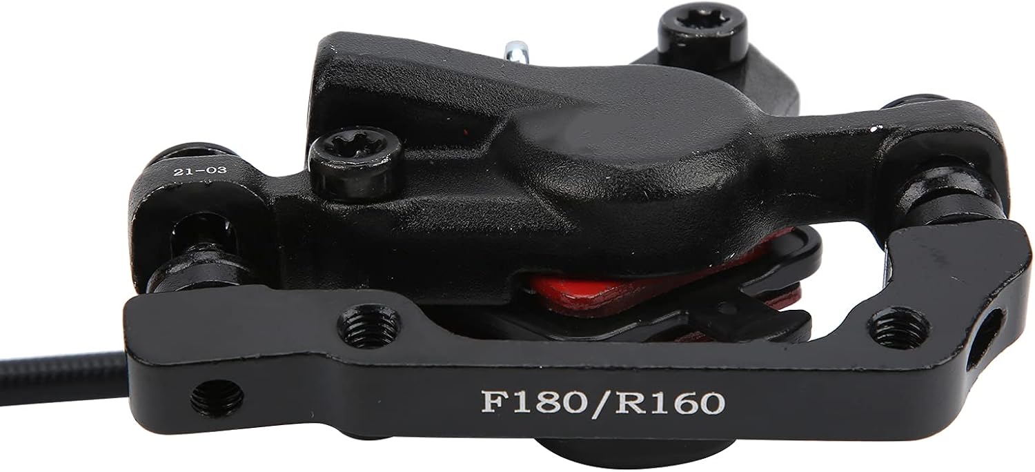 Hydraulic Disc Brake Set, Aluminum Alloy Mountain Bike Brake with Dual Piston Drive and Resin Pads, for 1400mm Rear Oil Tube and 160mm 6 Nail Disc