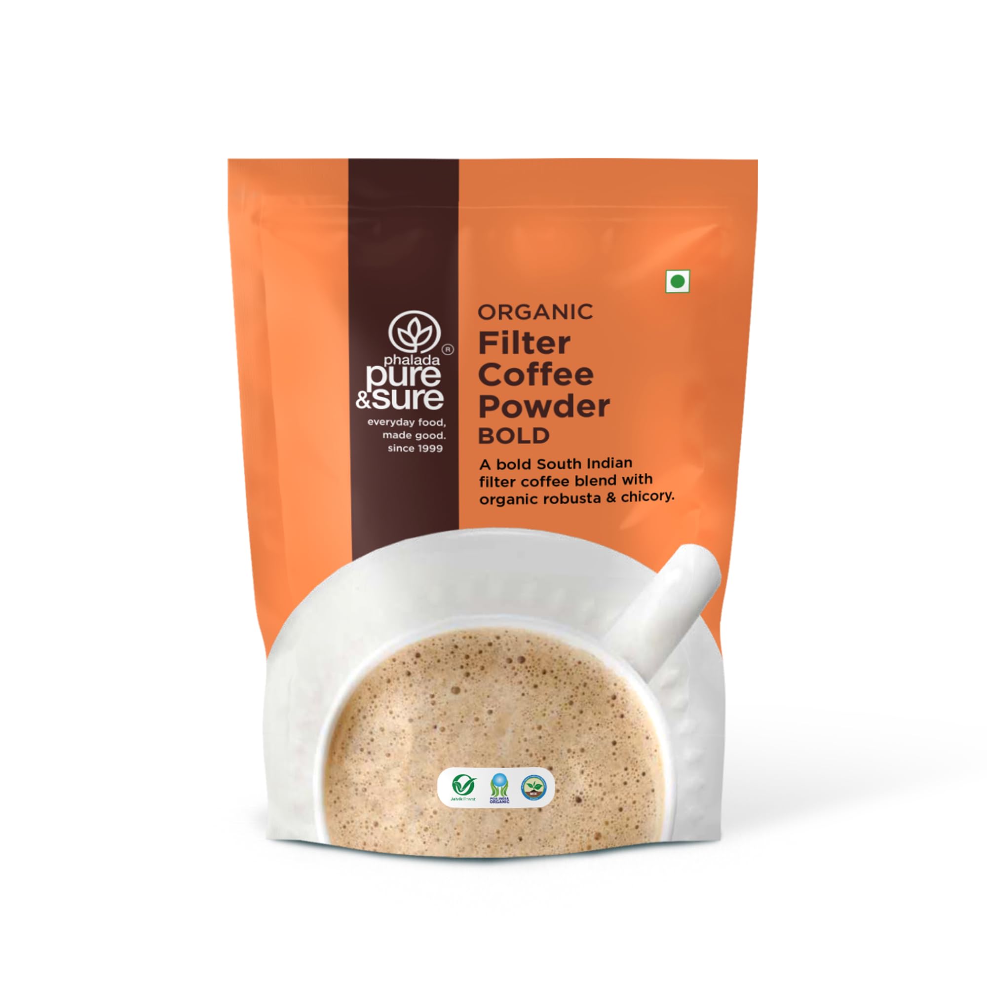 Pure & Sure Organic Filter Coffee Powder - Bold 200Gm | Traditional South Indian Coffee Powder | Freshly Roasted Beans with Strong Aroma & Flavor-image-24