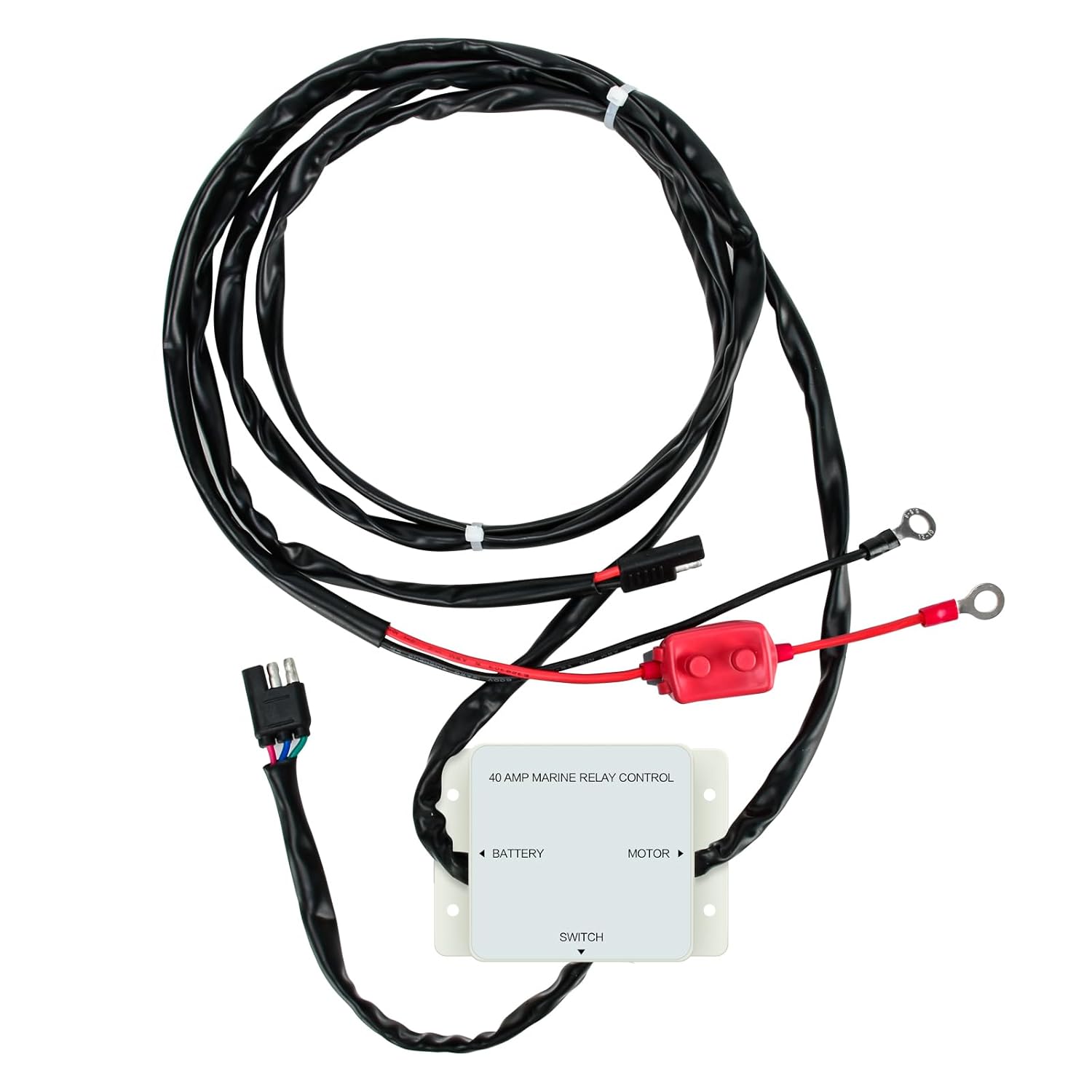 Haoguo Marine Relay Control with 50A Overload Protection, Perfect Replacement Relay Harness for Your 99-55022 OEM Old Relay, Waterproof Enclosure Design