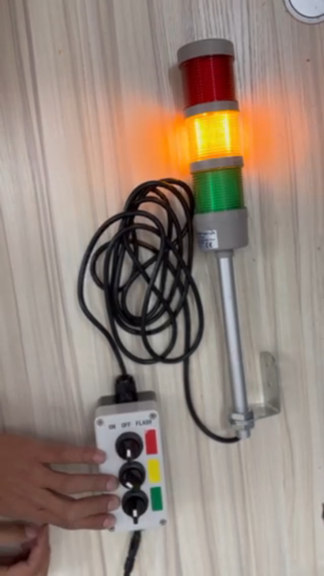 Led Stack Switch Ready Plug 3-Stack LED Andon Tower Light – Red/Yellow/Green, ON/Off ...
