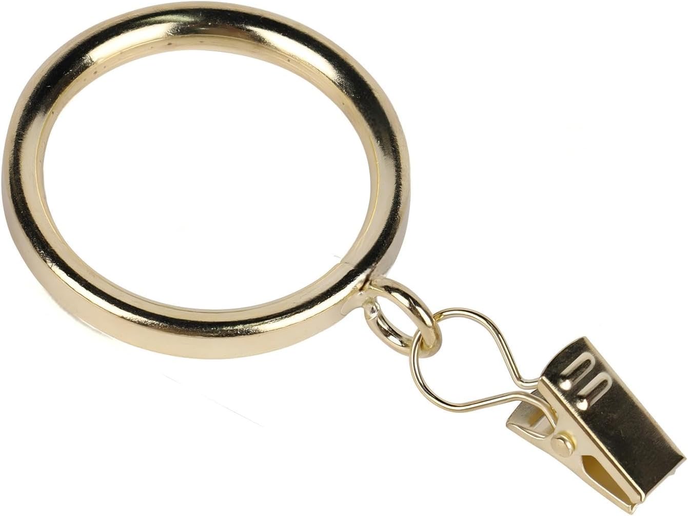 1.25 Clip Curtain Rings 38 Pack Antique Gold - Fits Narrow 1.25” Rods, Rust-Resistant Iron, Decorative for Small Windows/Apartments