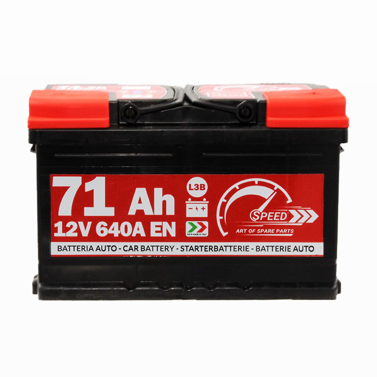 Batteria Auto Speed L3B71-12V 71Ah 640A con Polo Positivo A Destra