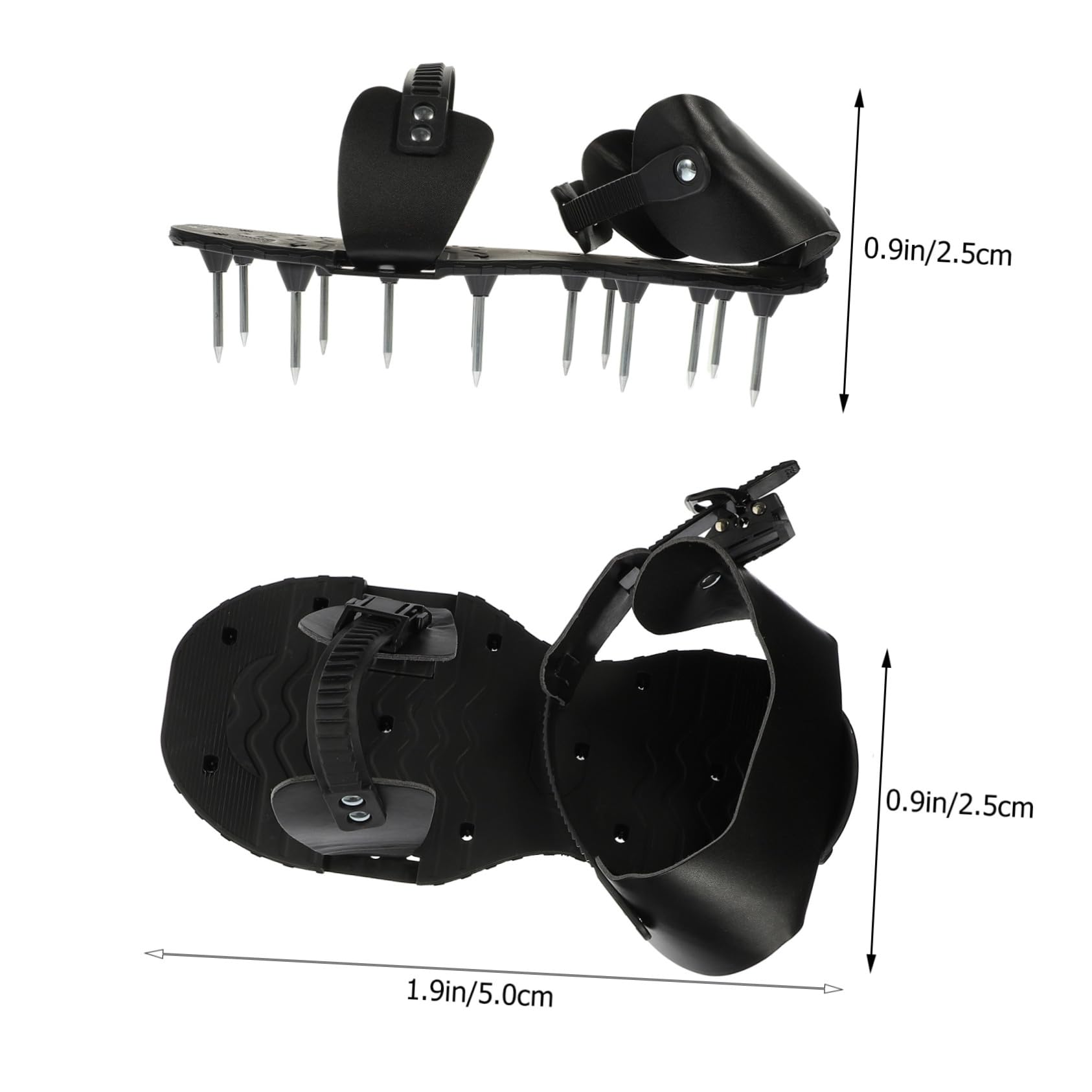 Chaussures Aérateur de Pelouse à Pointes Réglables pour Jardinage Semelle Renforcée et Bande Ajustable Unisexe pour Gazon
