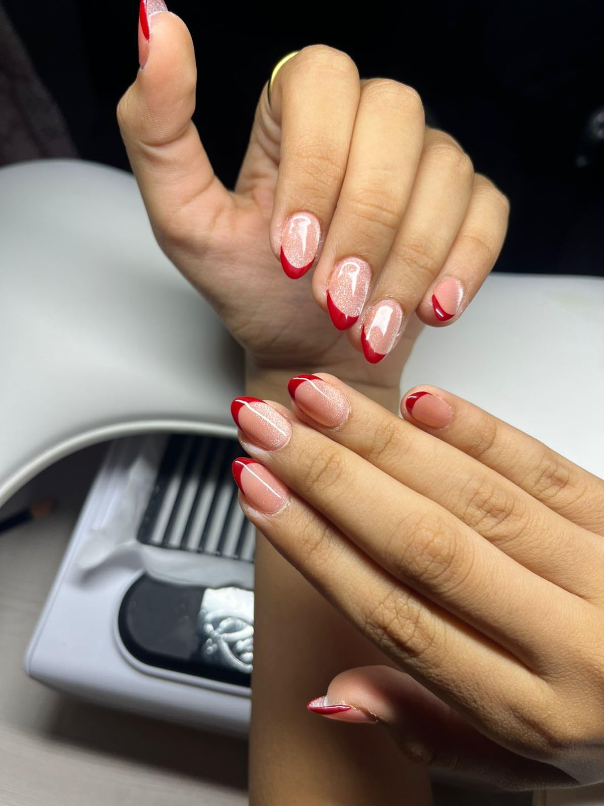 11.11 Glitter French Manicure Set, Red Tips Design, Professional Nail Art-image-39