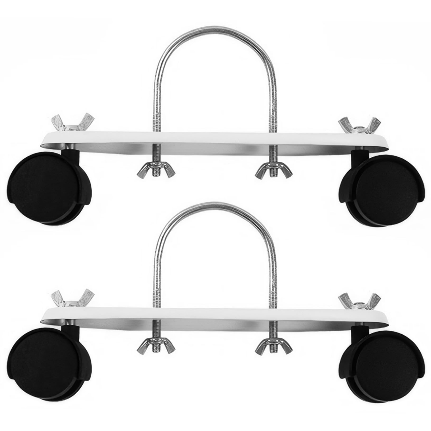 Veesper Mobile Pulley Brackets for Oil Filled Radiator 2Pcs Heavy Duty 360° Swivel Caster Wheel, U-Shaped Hook Carbon Steel Casters for Electric Heaters & Radiators, Black Wheels