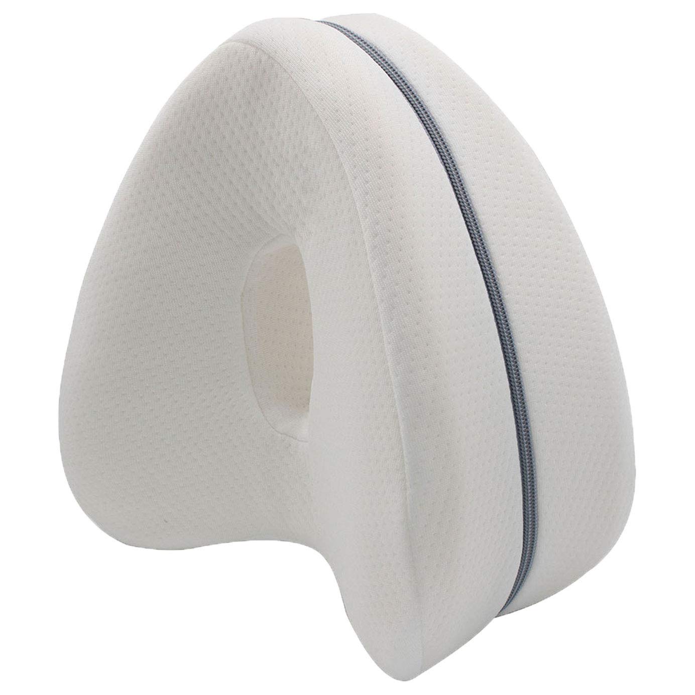 Usmascot Knee Pillow, Leg Pillow for Sleeping - Best for Sciatica Relief, Back Pain, Leg Pain, Pregnancy, Leg Joint Pain - Memory Foam Wedge Pillow (White)
