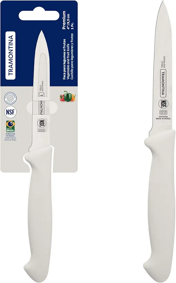 Faca Para Legumes e Frutas 4", Tramontina, Premium 24470184, Branco